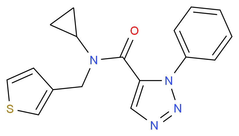 N-cyclopropyl-1-phenyl-N-(3-thienylmethyl)-1H-1,2,3-triazole-5-carboxamide_分子结构_CAS_)