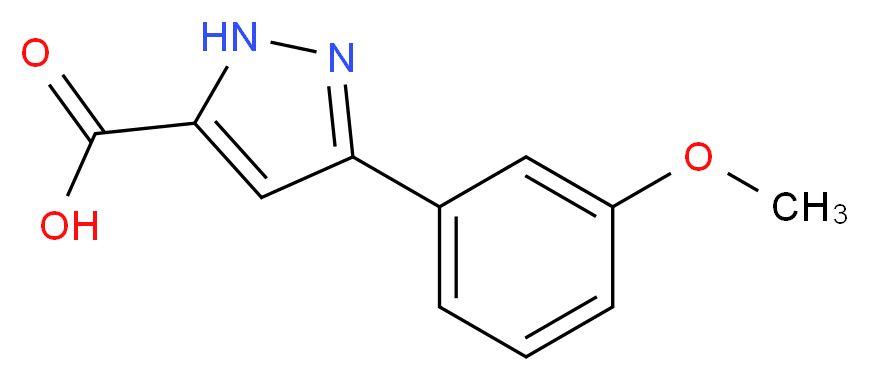 3-(3-Methoxyphenyl)-1H-pyrazole-5-carboxylic acid_分子结构_CAS_890591-64-7)