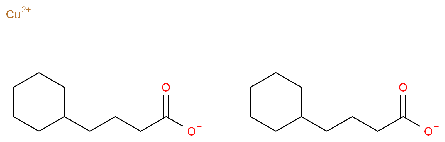 copper(2+) ion bis(4-cyclohexylbutanoate)_分子结构_CAS_2218-80-6