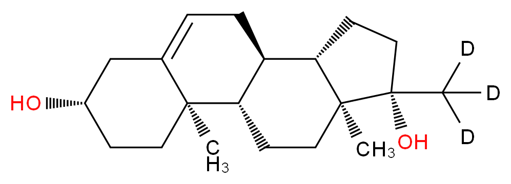 (1S,2R,5S,10R,11S,14S,15S)-14-(<sup>2</sup>H<sub>3</sub>)methyl-2,15-dimethyltetracyclo[8.7.0.0<sup>2</sup>,<sup>7</sup>.0<sup>1</sup><sup>1</sup>,<sup>1</sup><sup>5</sup>]heptadec-7-ene-5,14-diol_分子结构_CAS_99371-94-5