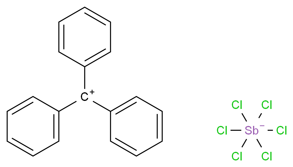 hexachlorostibanuide; triphenylmethylium_分子结构_CAS_1586-91-0