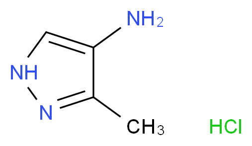 3-methyl-1H-pyrazol-4-amine hydrochloride_分子结构_CAS_113140-10-6