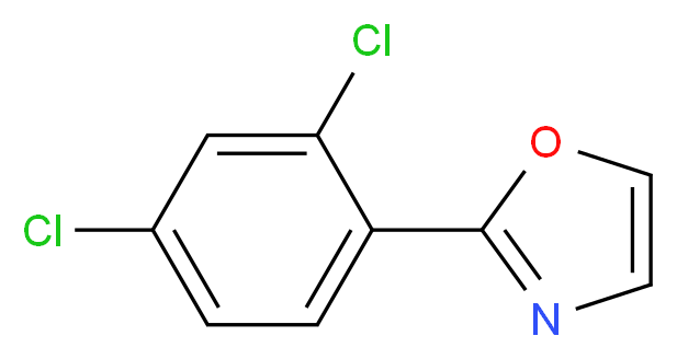 2-(2,4-dichlorophenyl)-1,3-oxazole_分子结构_CAS_1242336-71-5