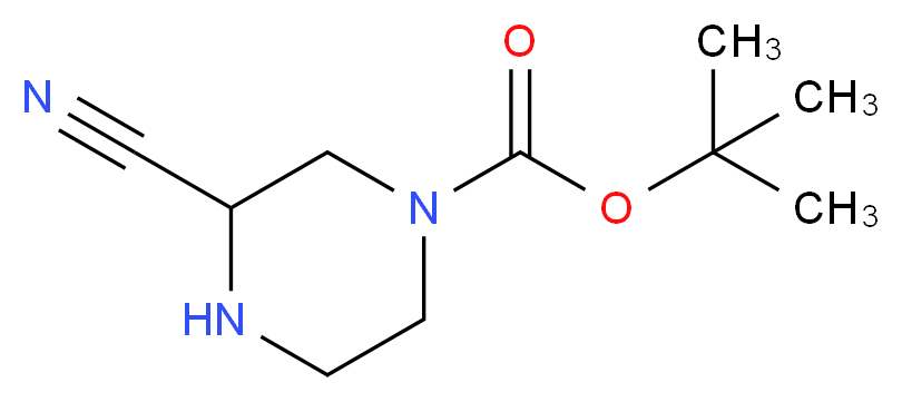 tert-butyl 3-cyanopiperazine-1-carboxylate_分子结构_CAS_859518-35-7)