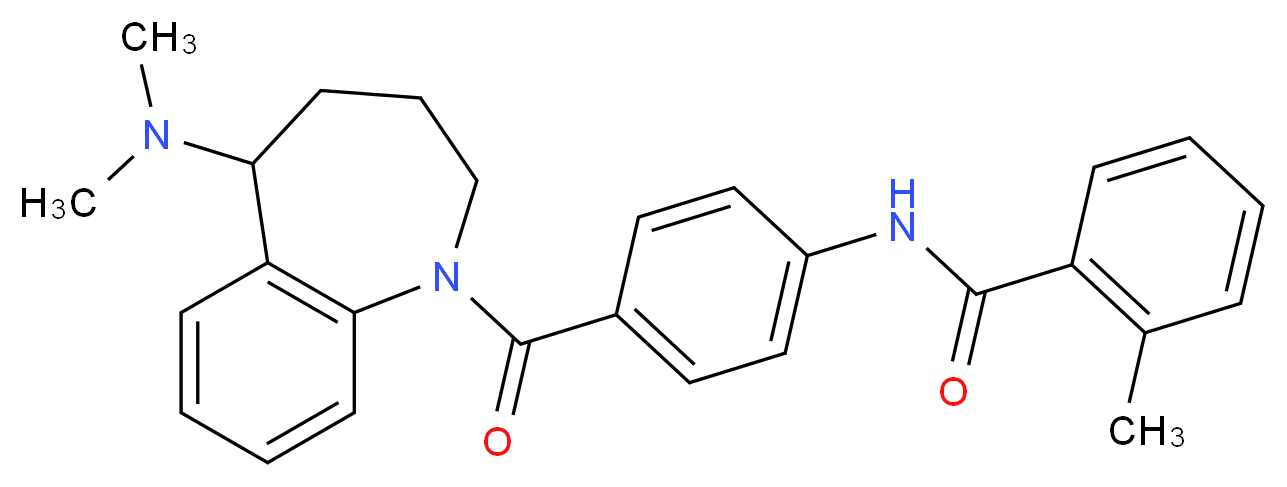 N-{4-[5-(dimethylamino)-2,3,4,5-tetrahydro-1H-1-benzazepine-1-carbonyl]phenyl}-2-methylbenzamide_分子结构_CAS_137975-06-5