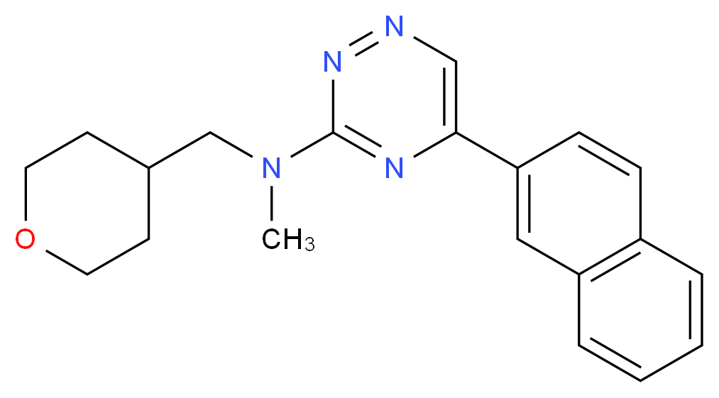 N-methyl-5-(2-naphthyl)-N-(tetrahydro-2H-pyran-4-ylmethyl)-1,2,4-triazin-3-amine_分子结构_CAS_)