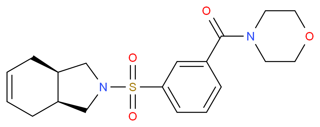 (3aR*,7aS*)-2-{[3-(morpholin-4-ylcarbonyl)phenyl]sulfonyl}-2,3,3a,4,7,7a-hexahydro-1H-isoindole_分子结构_CAS_)