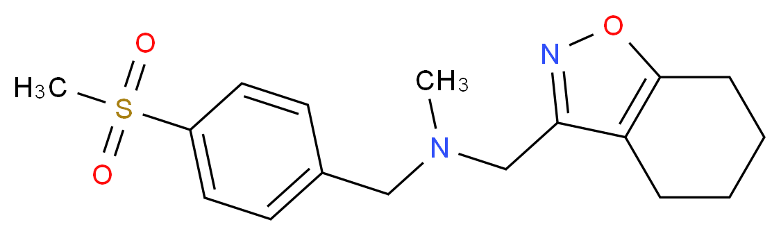 N-methyl-1-[4-(methylsulfonyl)phenyl]-N-(4,5,6,7-tetrahydro-1,2-benzisoxazol-3-ylmethyl)methanamine_分子结构_CAS_)