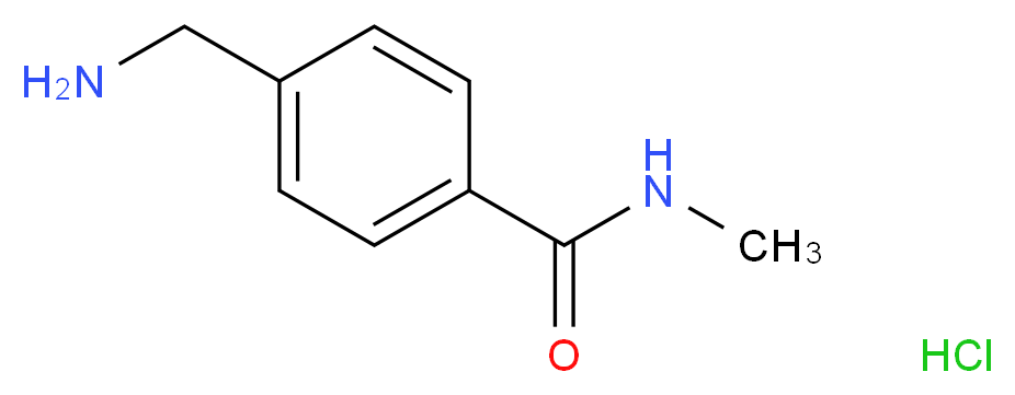 4-(Aminomethyl)-N-methylbenzamide hydrochloride_分子结构_CAS_164648-64-0)