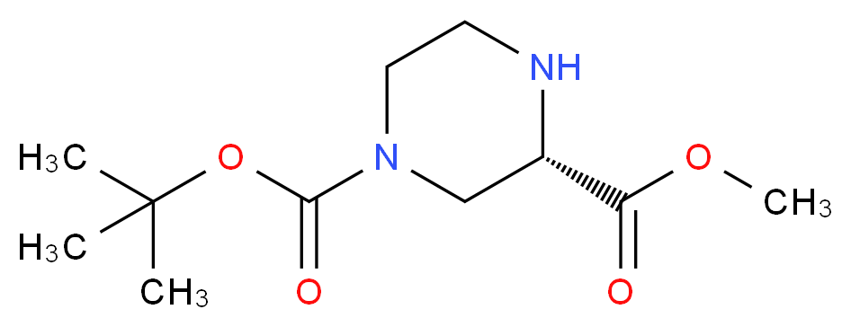 (S)-1-tert-Butyl 3-methyl piperazine-1,3-dicarboxylate_分子结构_CAS_314741-39-4)