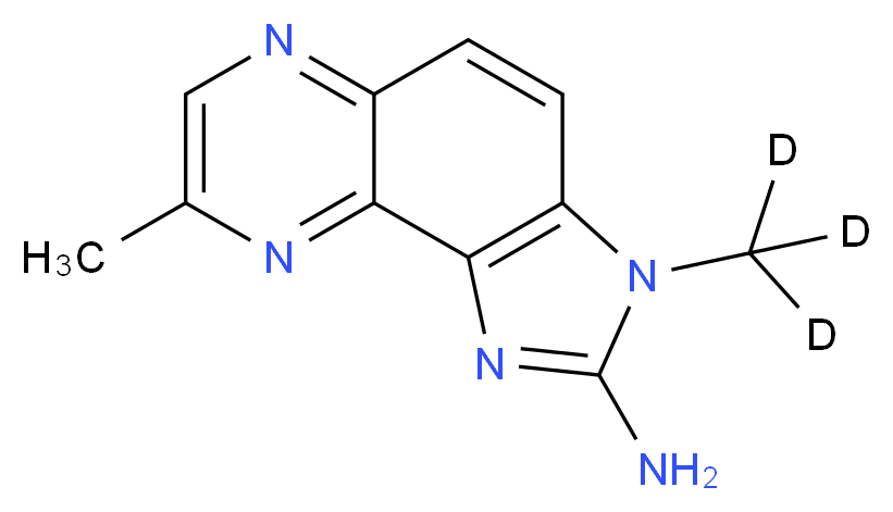 2-Amino-3,8-dimethylimidazo[4,5-f]quinoxaline-d3_分子结构_CAS_122457-31-2)