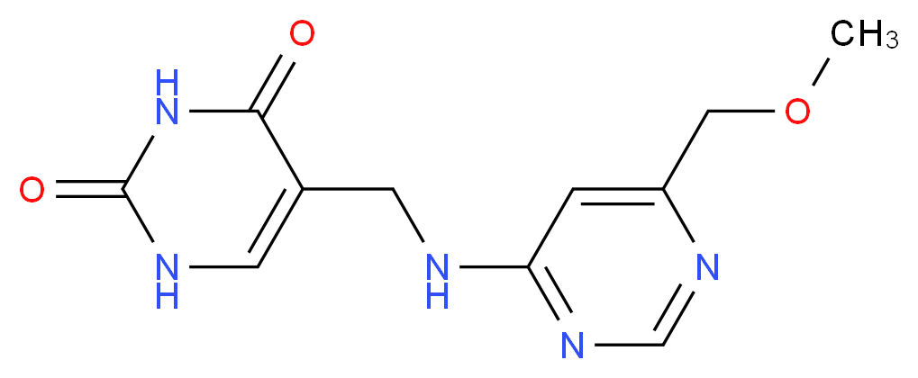 5-({[6-(methoxymethyl)pyrimidin-4-yl]amino}methyl)pyrimidine-2,4(1H,3H)-dione_分子结构_CAS_)