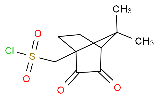 {7,7-dimethyl-2,3-dioxobicyclo[2.2.1]heptan-1-yl}methanesulfonyl chloride_分子结构_CAS_82594-19-2