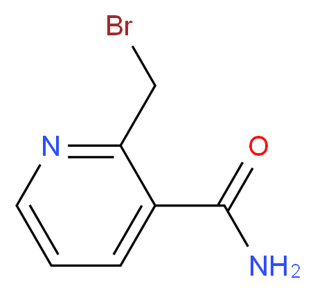 2-(bromomethyl)pyridine-3-carboxamide_分子结构_CAS_872414-52-3