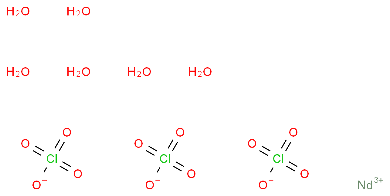 neodymium(3+) ion hexahydrate triperchlorate_分子结构_CAS_17522-69-9