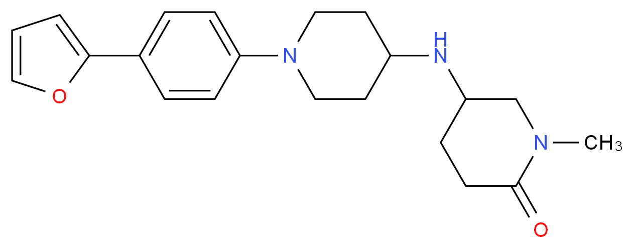 5-({1-[4-(2-furyl)phenyl]-4-piperidinyl}amino)-1-methyl-2-piperidinone_分子结构_CAS_)