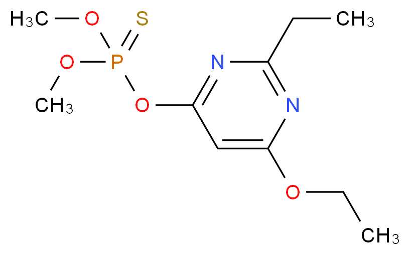 6-ethoxy-2-ethylpyrimidin-4-yl methyl methoxy(sulfanylidene)phosphonite_分子结构_CAS_38260-54-7