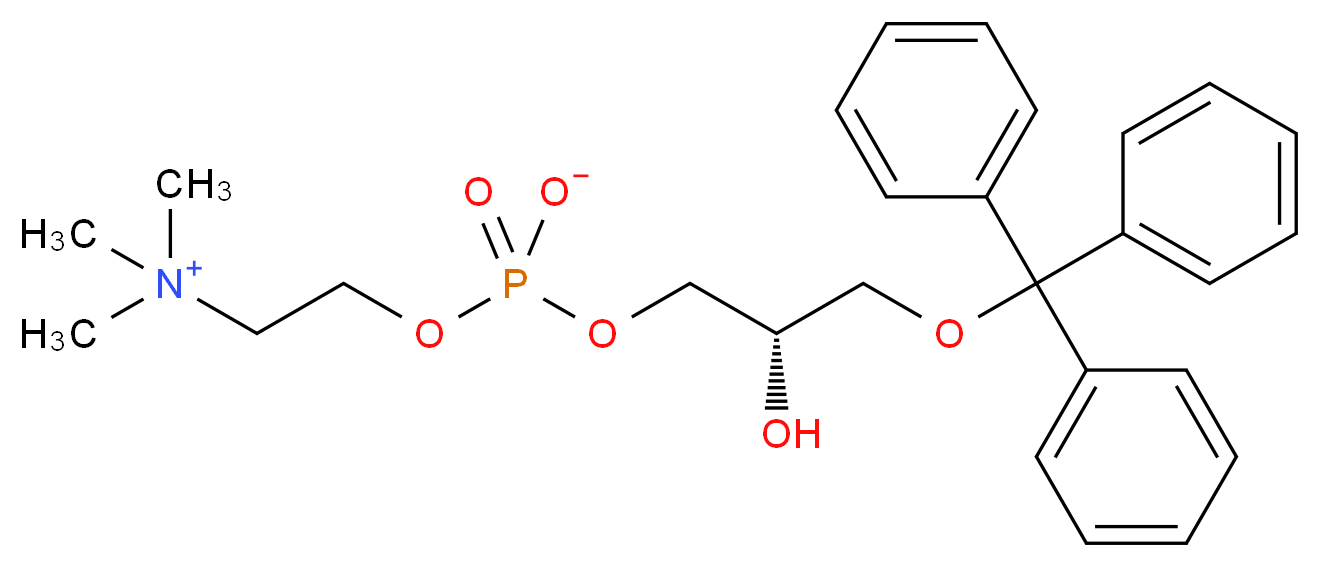 1-O-Trityl-sn-glycero-3-phosphocholine_分子结构_CAS_103675-56-5)