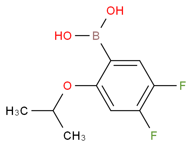 4,5-二氟-2-异丙氧基苯基硼酸_分子结构_CAS_1072951-61-1)