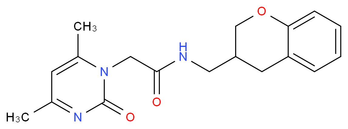 N-(3,4-dihydro-2H-chromen-3-ylmethyl)-2-(4,6-dimethyl-2-oxopyrimidin-1(2H)-yl)acetamide_分子结构_CAS_)
