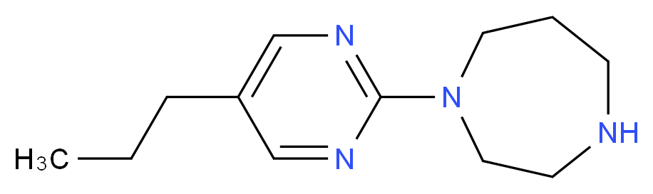 1-(5-propylpyrimidin-2-yl)-1,4-diazepane_分子结构_CAS_651005-92-4