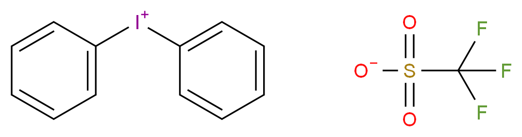 Diphenyliodonium trifluoromethanesulphonate 98%_分子结构_CAS_66003-76-7)