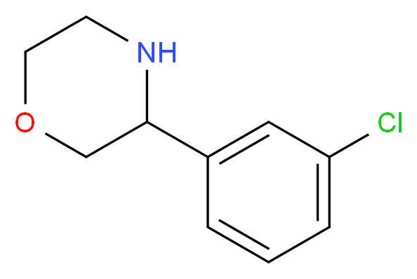 3-(3-chlorophenyl)morpholine_分子结构_CAS_1017396-60-9