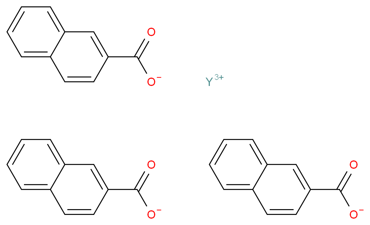 yttrium(3+) ion tris(naphthalene-2-carboxylate)_分子结构_CAS_61790-20-3