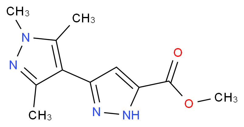 methyl 1',3',5'-trimethyl-1H,1'H-[3,4'-bipyrazole]-5-carboxylate_分子结构_CAS_)