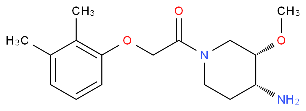 (3S*,4R*)-1-[(2,3-dimethylphenoxy)acetyl]-3-methoxypiperidin-4-amine_分子结构_CAS_)