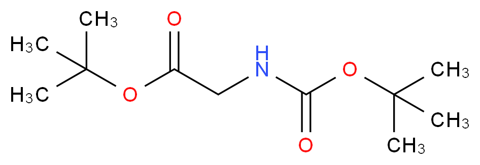 tert-butyl 2-{[(tert-butoxy)carbonyl]amino}acetate_分子结构_CAS_111652-20-1