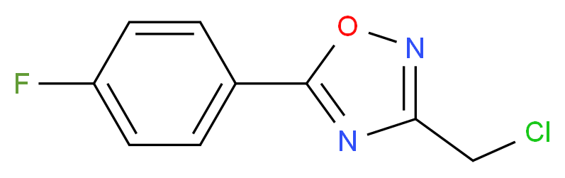 3-(chloromethyl)-5-(4-fluorophenyl)-1,2,4-oxadiazole_分子结构_CAS_166179-37-9