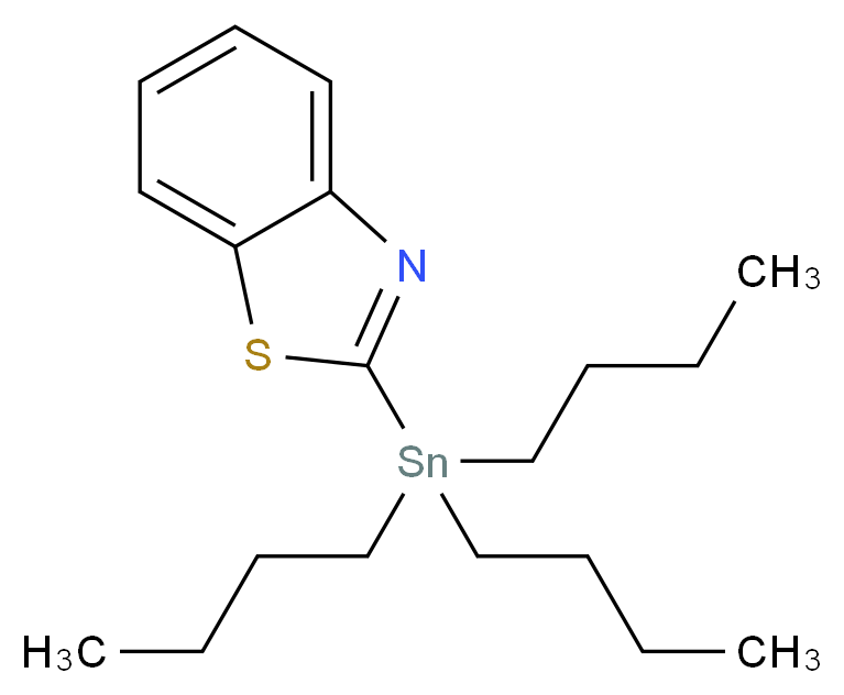 2-(Tributylstannyl)-1,3-benzothiazole_分子结构_CAS_105445-58-7)