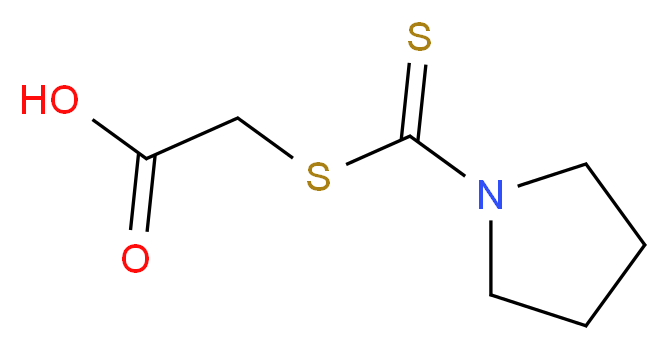 [(pyrrolidin-1-ylcarbonothioyl)thio]acetic acid_分子结构_CAS_20069-28-7)