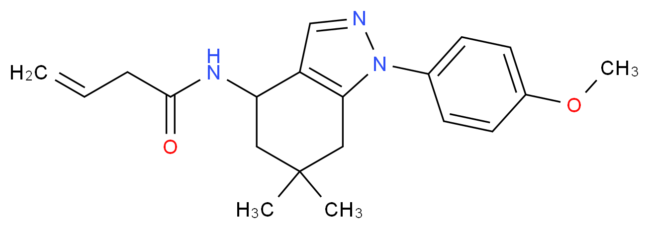 N-[1-(4-methoxyphenyl)-6,6-dimethyl-4,5,6,7-tetrahydro-1H-indazol-4-yl]-3-butenamide_分子结构_CAS_)