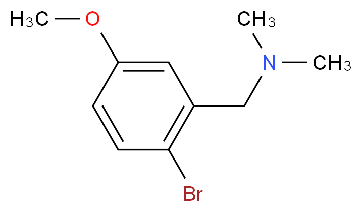 [(2-bromo-5-methoxyphenyl)methyl]dimethylamine_分子结构_CAS_10126-37-1