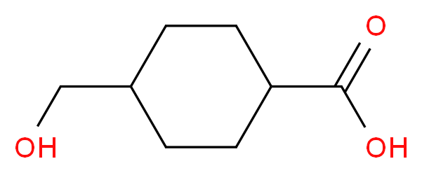 4-(hydroxymethyl)cyclohexane-1-carboxylic acid_分子结构_CAS_13380-84-2