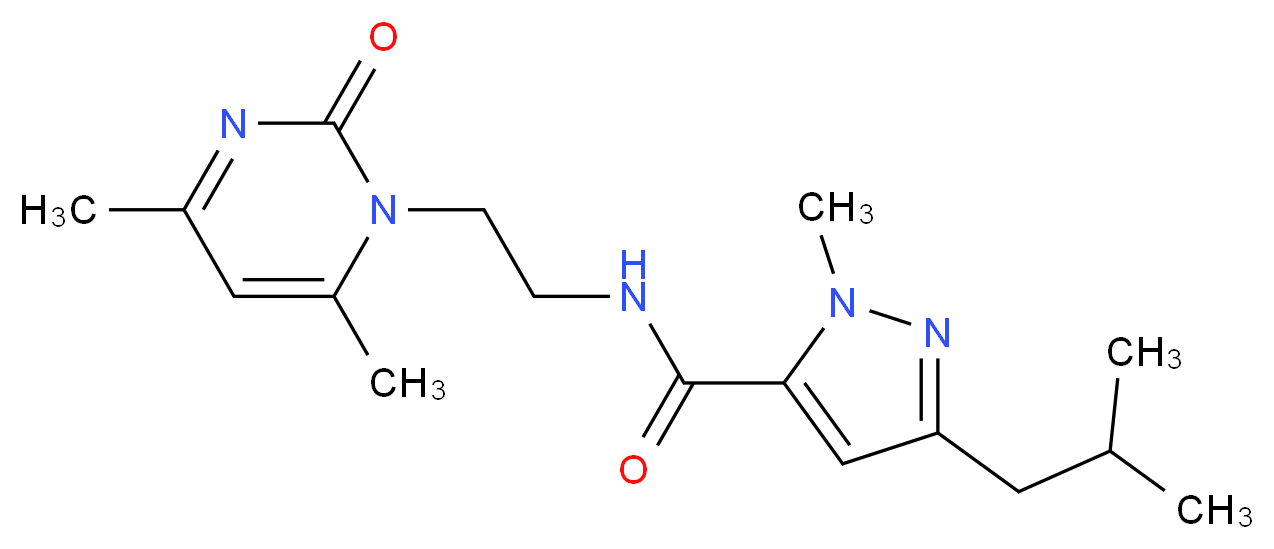 N-[2-(4,6-dimethyl-2-oxopyrimidin-1(2H)-yl)ethyl]-3-isobutyl-1-methyl-1H-pyrazole-5-carboxamide_分子结构_CAS_)