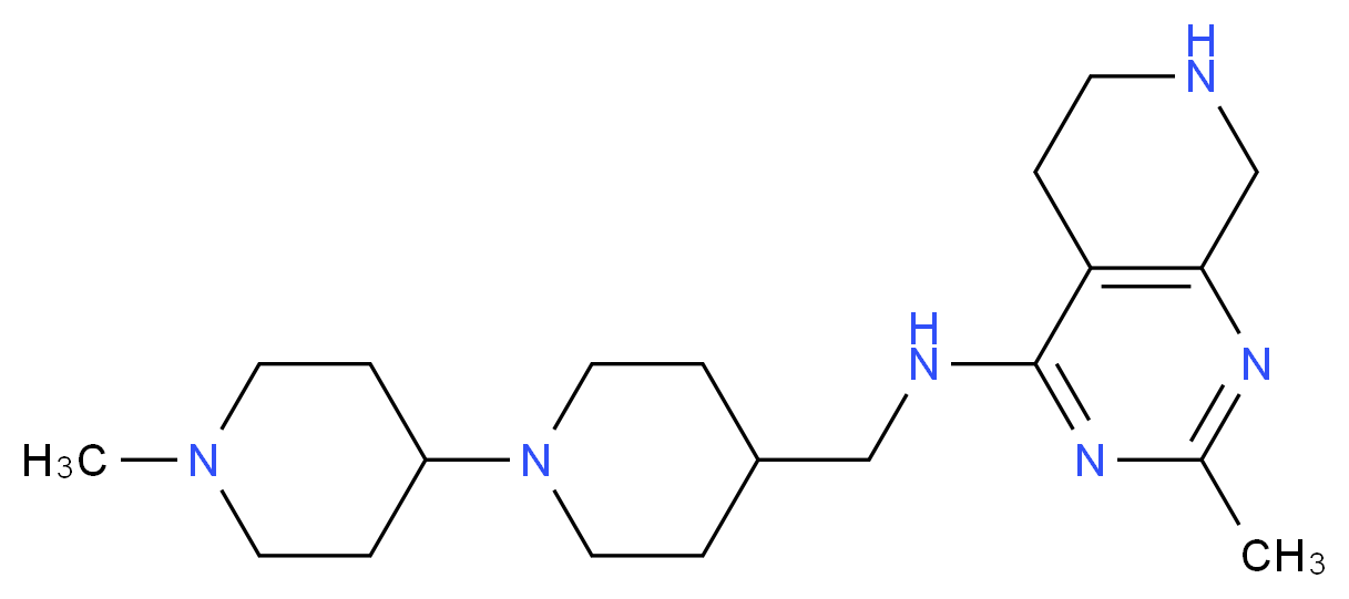 2-methyl-N-[(1'-methyl-1,4'-bipiperidin-4-yl)methyl]-5,6,7,8-tetrahydropyrido[3,4-d]pyrimidin-4-amine_分子结构_CAS_)