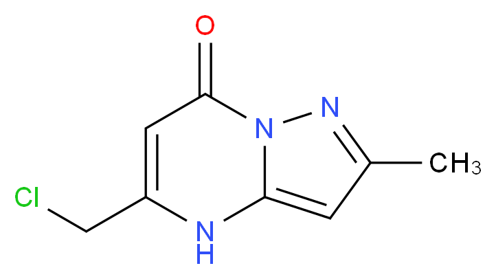 5-(chloromethyl)-2-methyl-4H,7H-pyrazolo[1,5-a]pyrimidin-7-one_分子结构_CAS_952938-62-4