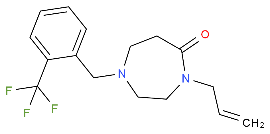 4-allyl-1-[2-(trifluoromethyl)benzyl]-1,4-diazepan-5-one_分子结构_CAS_)
