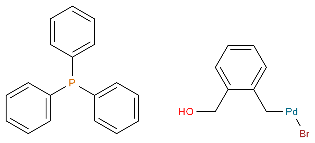 bromo({[2-(hydroxymethyl)phenyl]methyl})palladium; triphenylphosphane_分子结构_CAS_849417-33-0