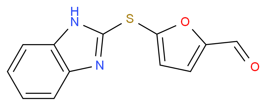 5-(1H-1,3-benzodiazol-2-ylsulfanyl)furan-2-carbaldehyde_分子结构_CAS_39689-08-2