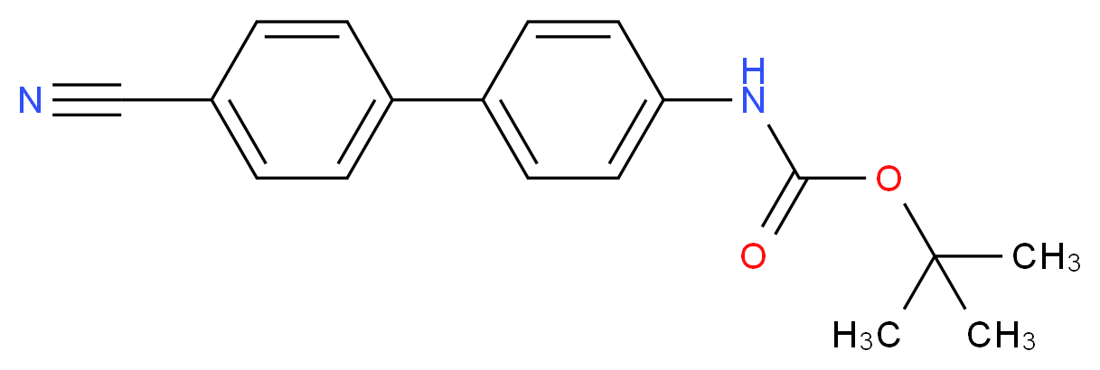 tert-butyl N-[4-(4-cyanophenyl)phenyl]carbamate_分子结构_CAS_672309-99-8