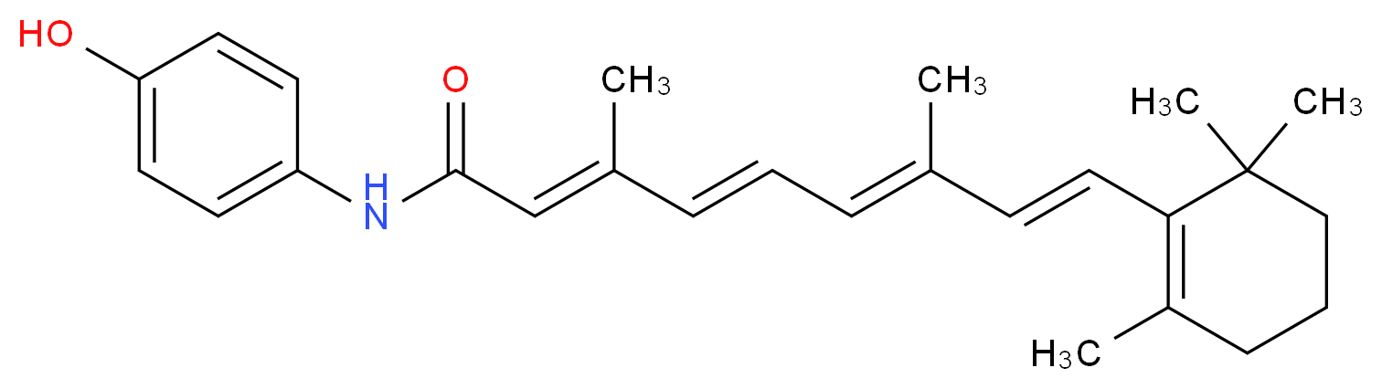 Retinoic acid p-hydroxyanilide_分子结构_CAS_65646-68-6)
