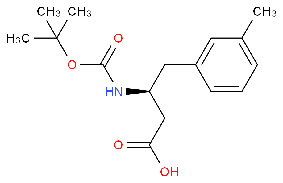 (3S)-3-{[(tert-butoxy)carbonyl]amino}-4-(3-methylphenyl)butanoic acid_分子结构_CAS_270062-93-6