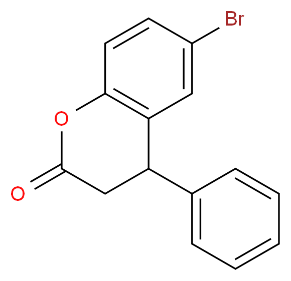 6-bromo-4-phenyl-3,4-dihydro-2H-1-benzopyran-2-one_分子结构_CAS_156755-23-6