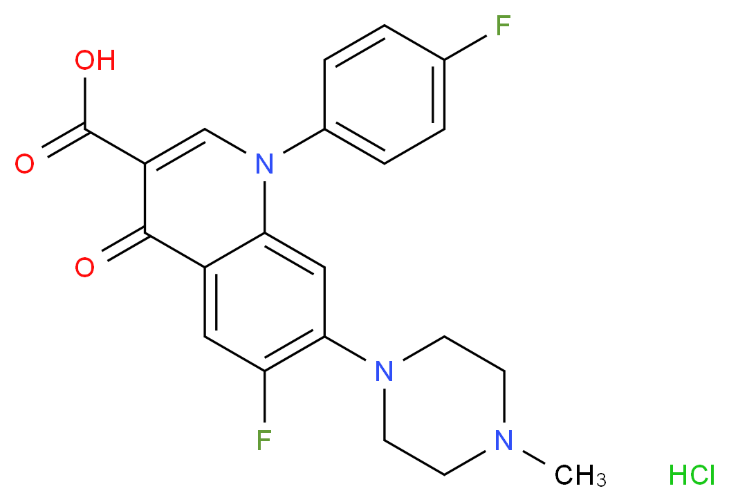 Difloxacin HCl_分子结构_CAS_91296-86-5)