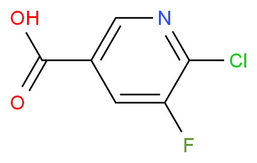 6-chloro-5-fluoropyridine-3-carboxylic acid_分子结构_CAS_38186-86-6