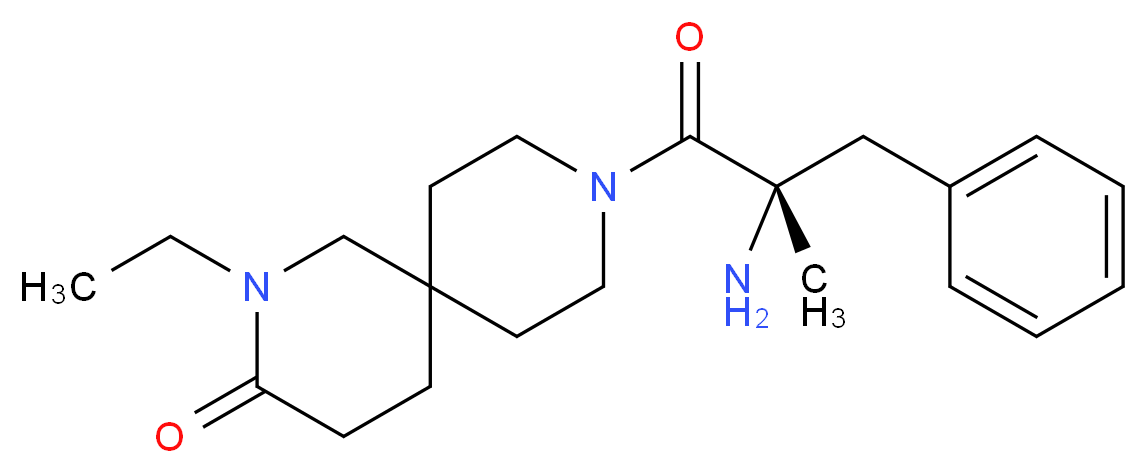 2-ethyl-9-(alpha-methyl-L-phenylalanyl)-2,9-diazaspiro[5.5]undecan-3-one_分子结构_CAS_)